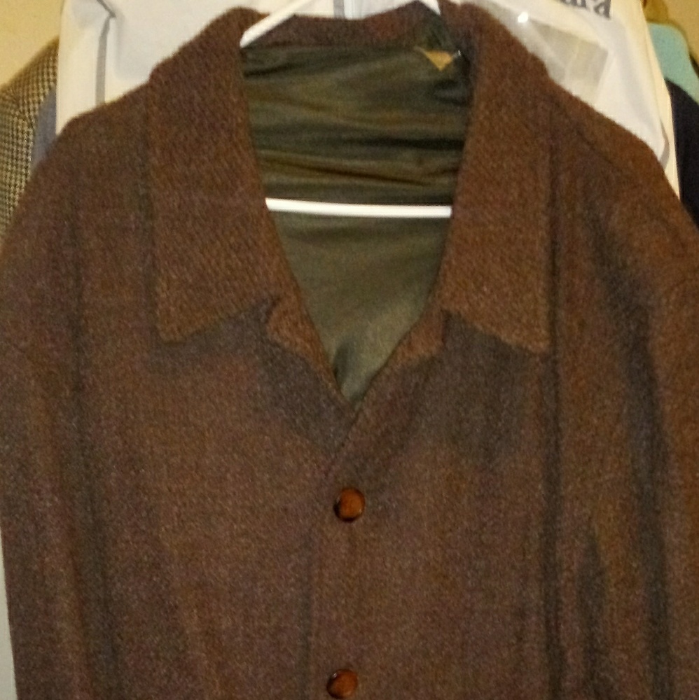 Women's Annie Hall style wool overcoat